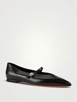 Leather Mary Jane Ballet Flats