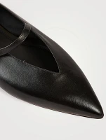 Leather Mary Jane Ballet Flats