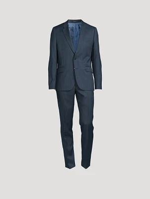 Wool Two-Piece Tailored-Fit Suit