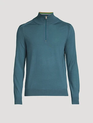 Wool Quarter-Zip Sweater