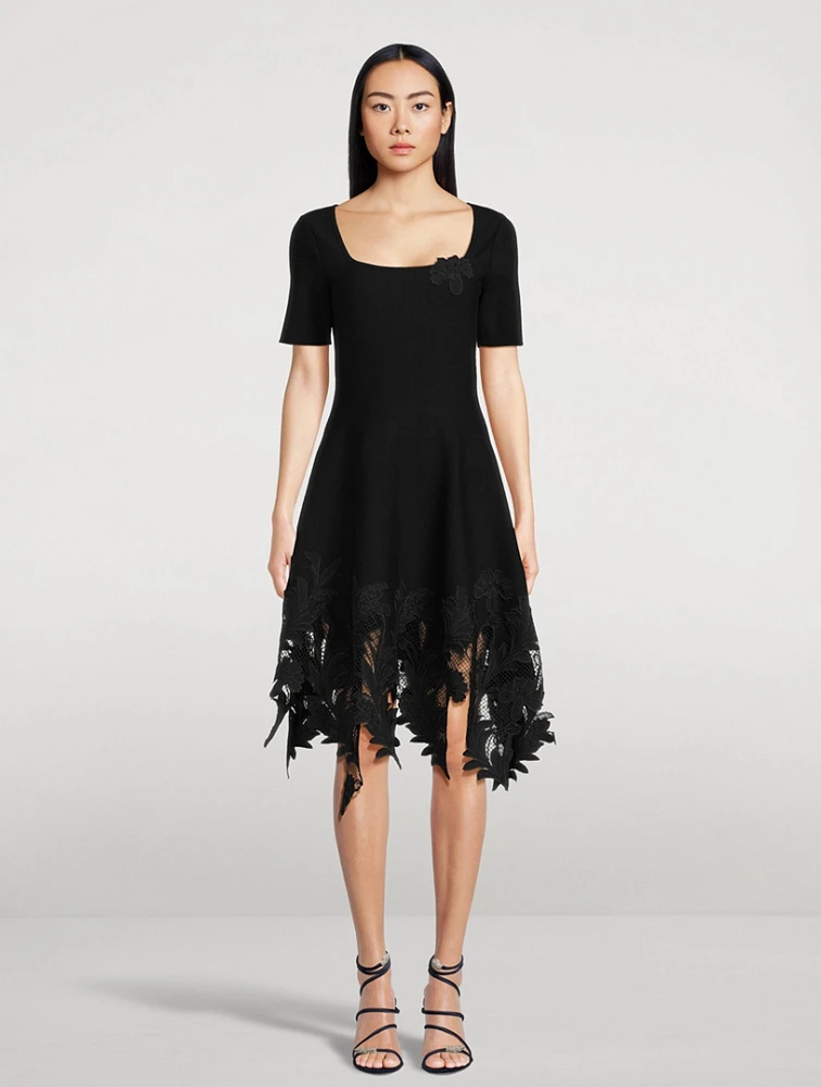 Guipure Lace Midi Dress