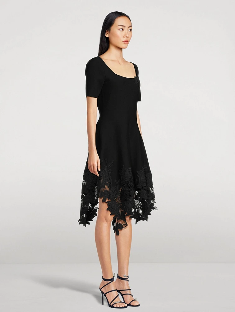 Guipure Lace Midi Dress