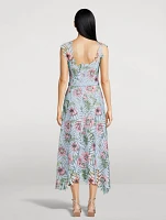 Fern Guipure Lace Midi Dress Poppy Print