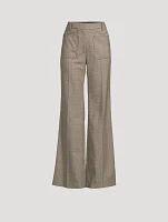 Christophe Houndstooth Flare Trousers