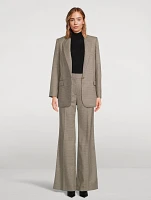 Christophe Houndstooth Flare Trousers