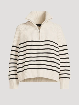 Amelina Cashmere Half-Zip Sweater