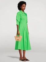 Jazz Pintuck Midi Shirt Dress