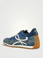 Flow Runner Nylon And Brushed Suede Sneakers