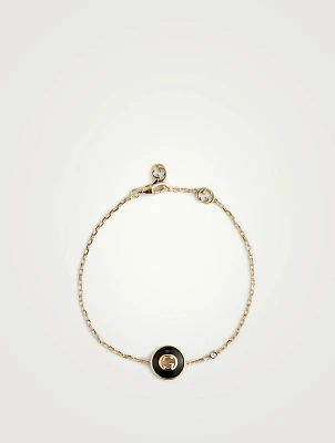 Gucci Interlocking 18K Gold Diamond Bracelet