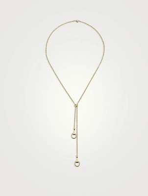 Horsebit 18K Gold Pendant Necklace