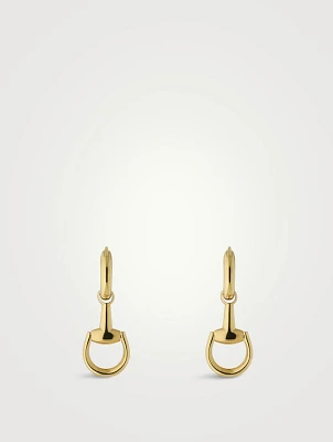 Horsebit 18K Gold Drop Earrings
