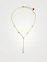 Calla Pearl Lariat Necklace