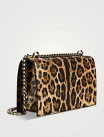 Jewelled Satchel In Leopard Print
