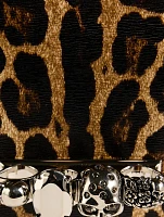 Jewelled Satchel In Leopard Print