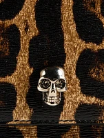 Medium Skull Top Handle Bag In Leopard Print