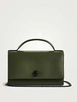 Medium Skull Leather Top Handle Bag