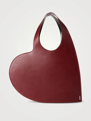 Heart Leather Tote Bag