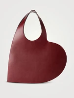 Heart Leather Tote Bag