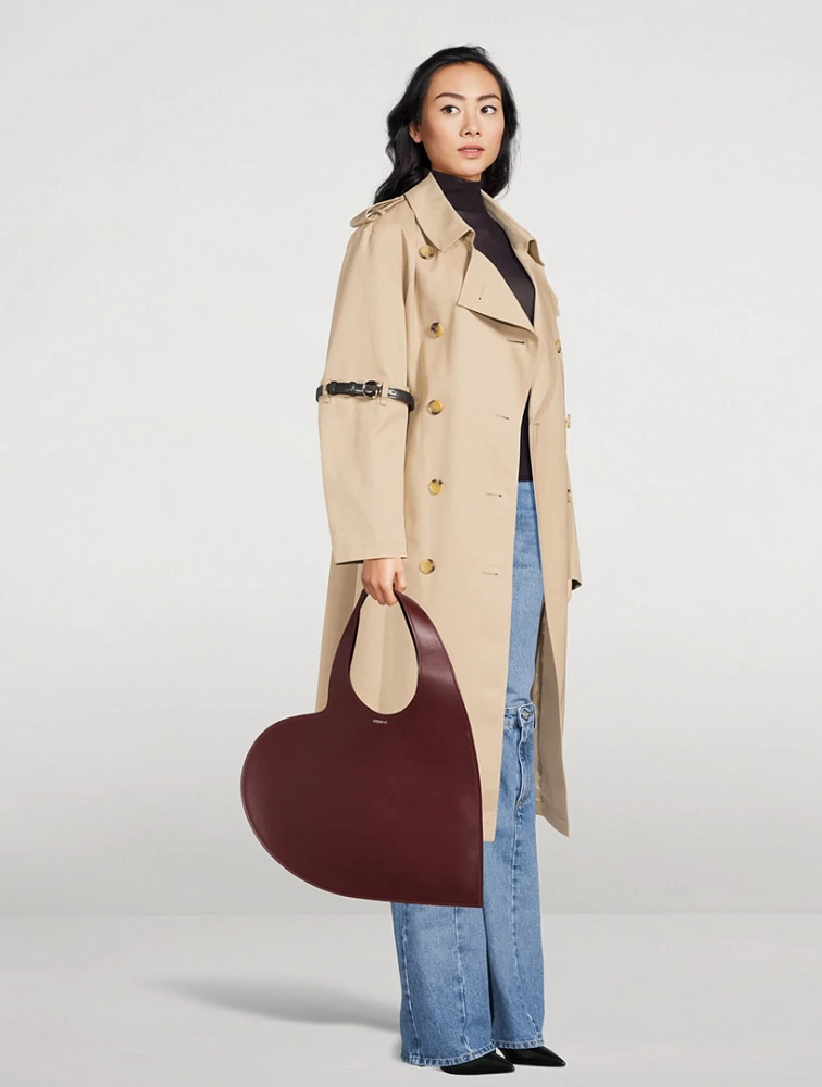 Heart Leather Tote Bag