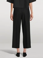 Straight-Leg Cropped Trousers