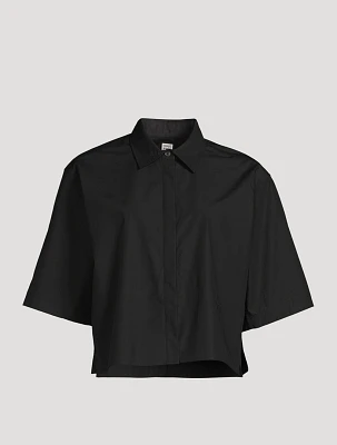 Cropped Organic Poplin Shirt