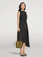 Flamenco Patchwork Leather Bucket Bag With Donut Chain