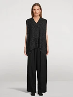 Floral Jacquard Cashmere Sweater Vest