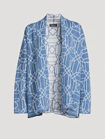 Ottoman Tile Jacquard Cashmere Cardigan