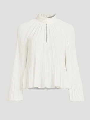 Walker Pleated Peasant Blouse