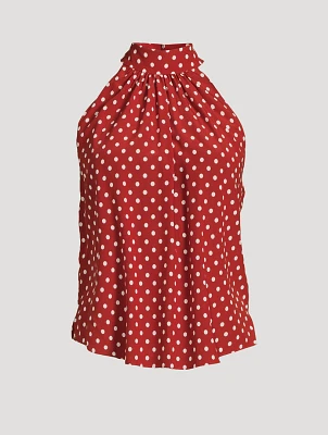 Kovi Halter Top Polka Dot Print