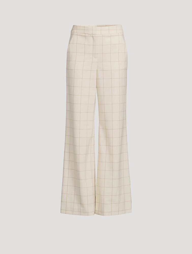 Tonelli Wide-Leg Trousers Check Print