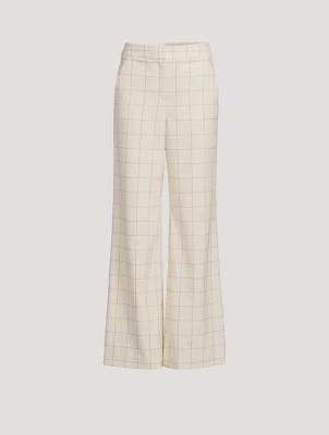 Tonelli Wide-Leg Trousers Check Print