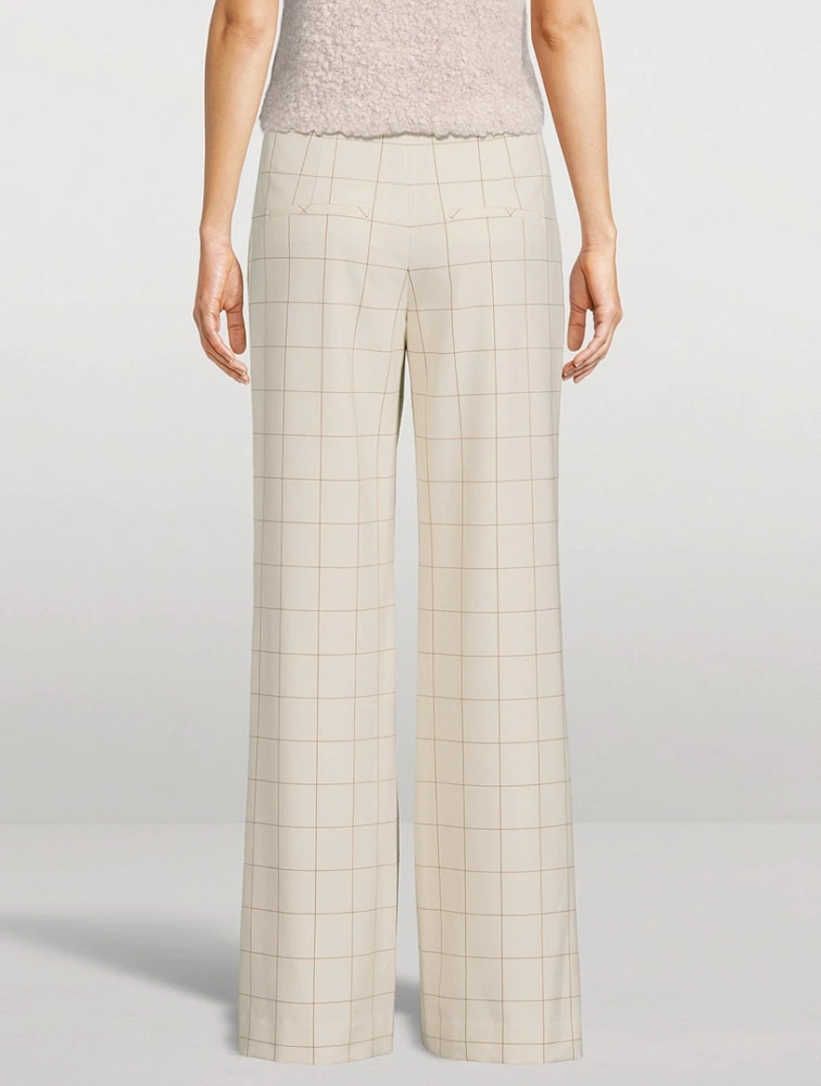 Tonelli Wide-Leg Trousers Check Print