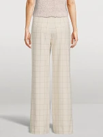 Tonelli Wide-Leg Trousers Check Print