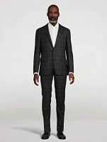 Kei Wool Two-Piece Suit Check Print