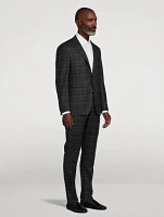 Kei Wool Two-Piece Suit Check Print