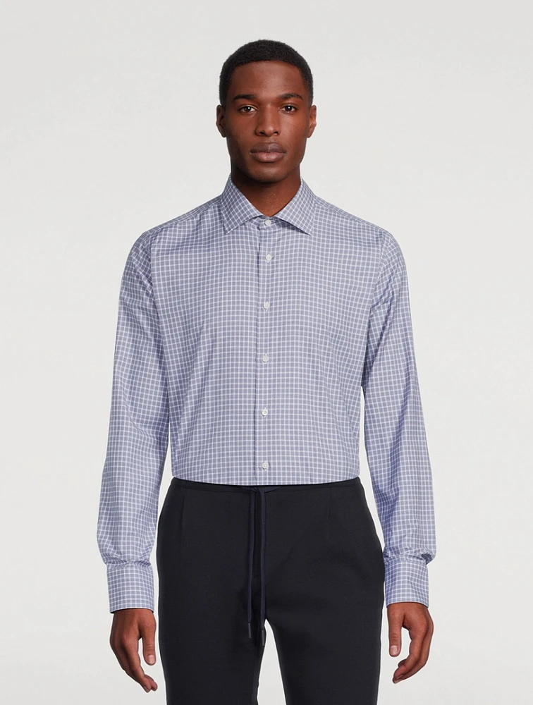 Check Cotton Dress Shirt