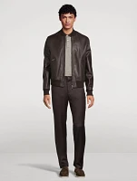 Reversible Leather Bomber Jacket