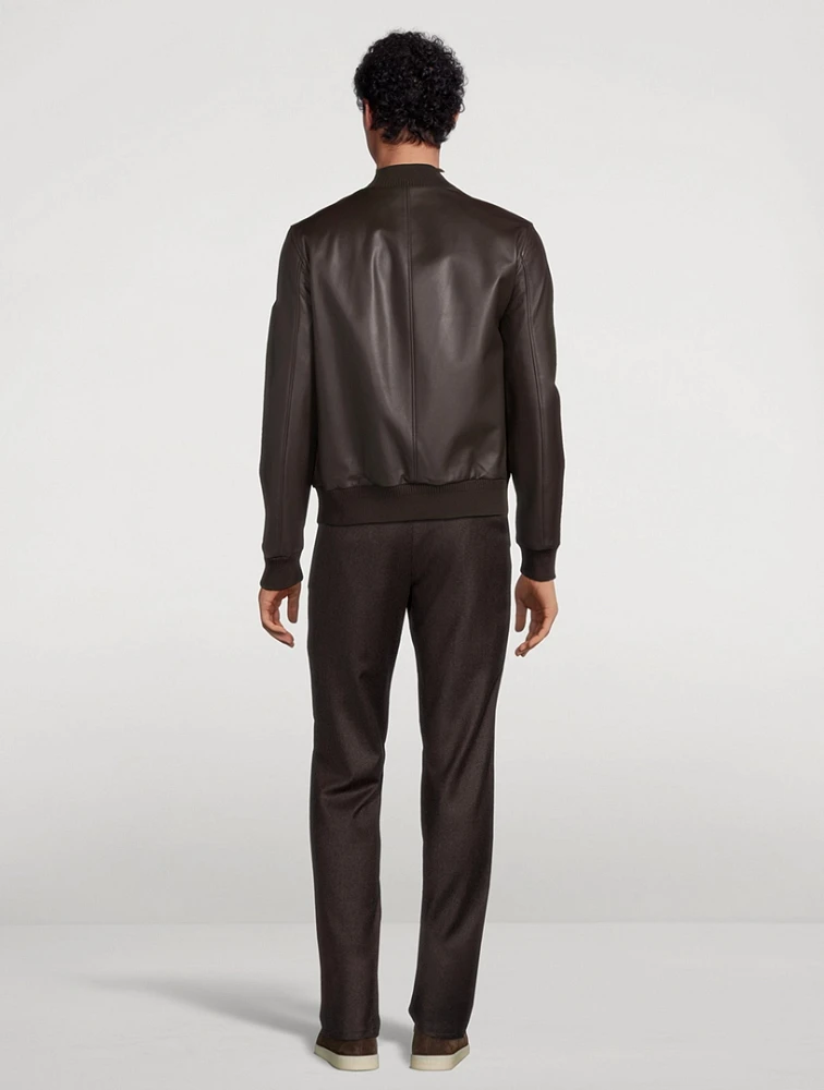 Reversible Leather Bomber Jacket