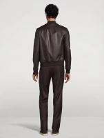 Reversible Leather Bomber Jacket