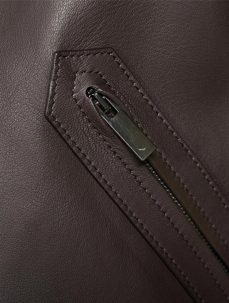 Reversible Leather Bomber Jacket