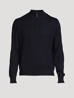 Wool Quarter-Zip Sweater