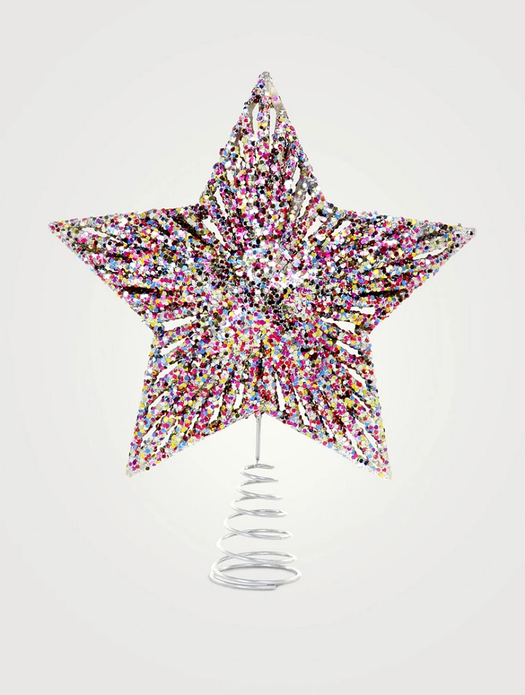 Five-Point Glittered Star Tree Topper