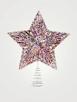 Five-Point Glittered Star Tree Topper