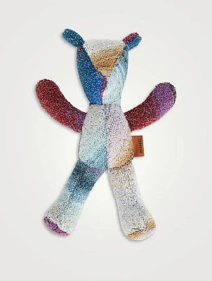 Metallic Patchwork Bear Plush Toy