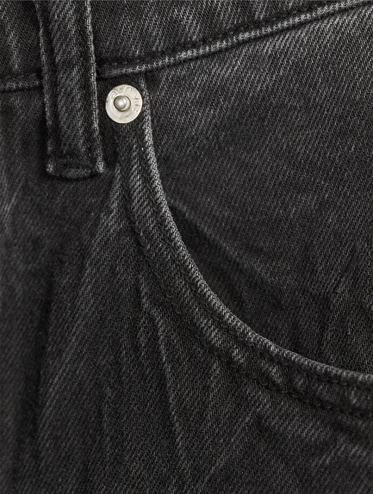 Creased Balloon-Leg Jeans