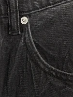 Creased Balloon-Leg Jeans