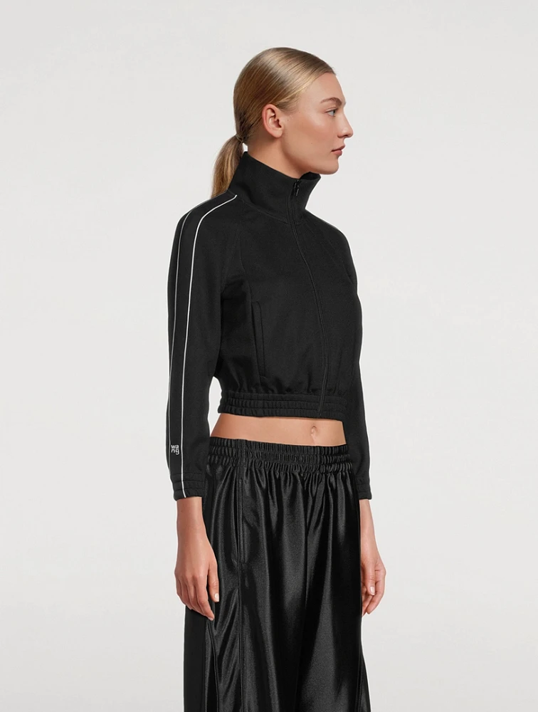 Logo Tape Cropped Track Jacket
