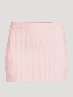 Cotton-Blend Mini Skirt