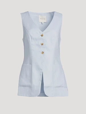 Lorenzo Linen Vest